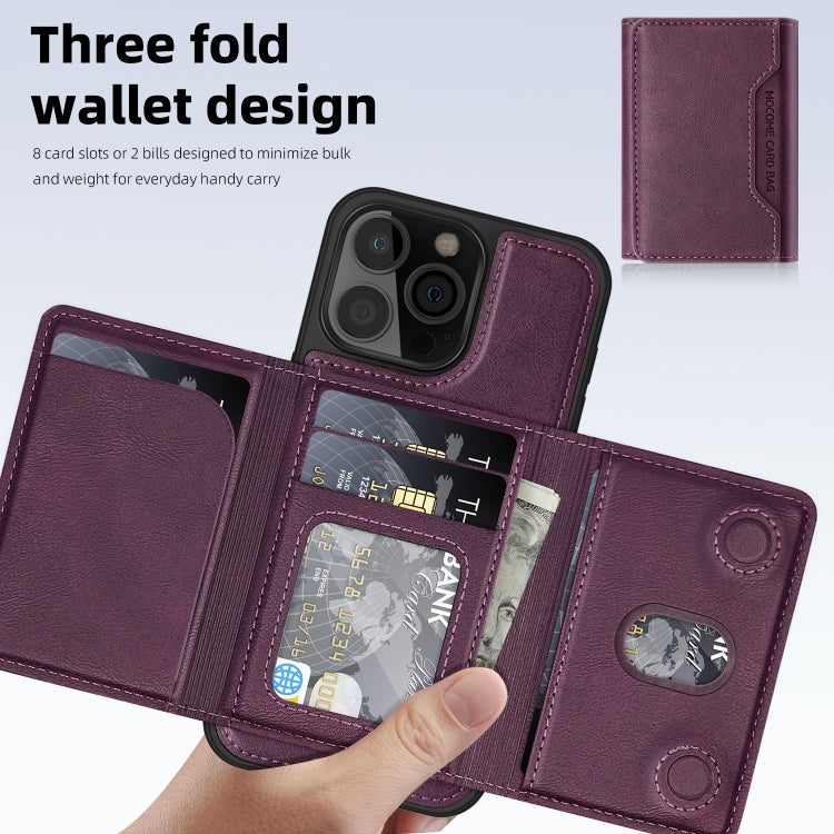 For iPhone 14 Pro Shield Multi-functional MagSafe Card Bag Phone Case