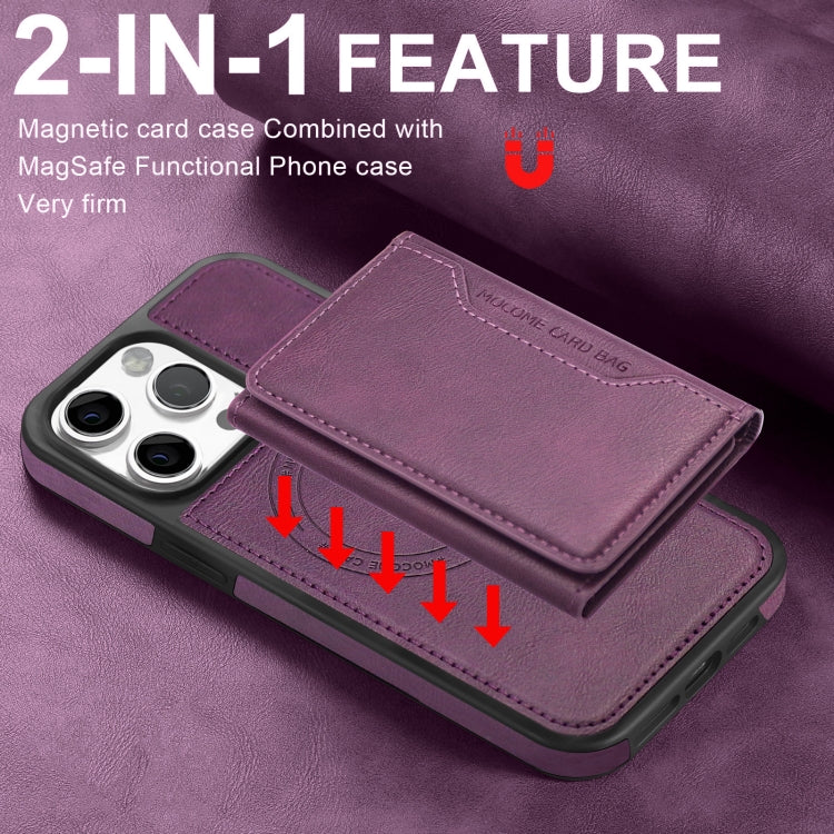 For iPhone 14 Plus Shield Multi-functional MagSafe Card Bag Phone Case
