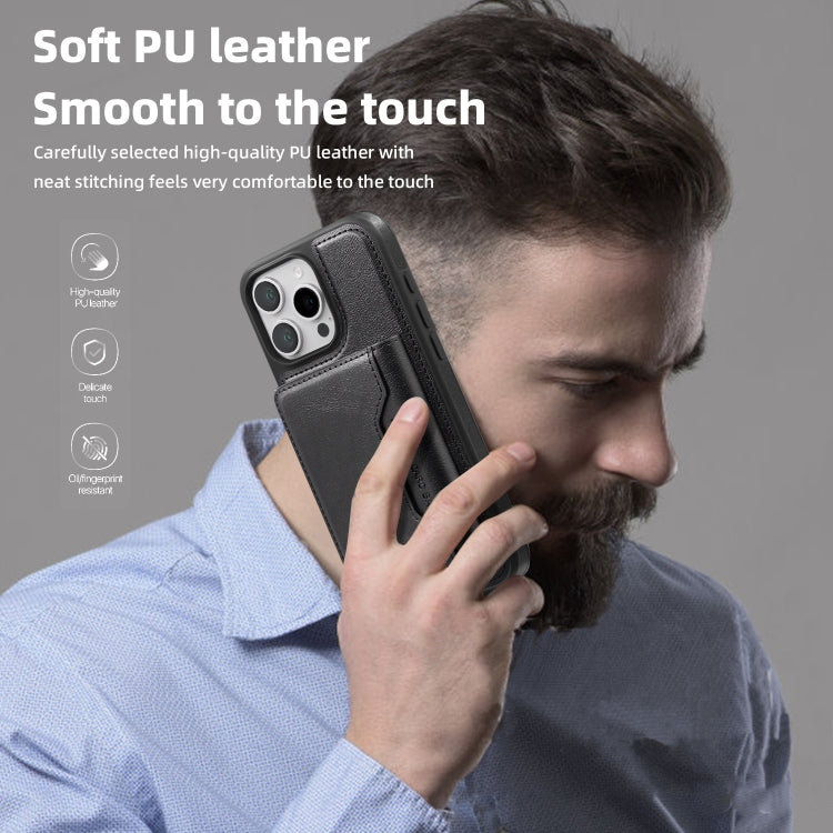 For iPhone 15 Shield Multi-functional MagSafe Card Bag Phone Case