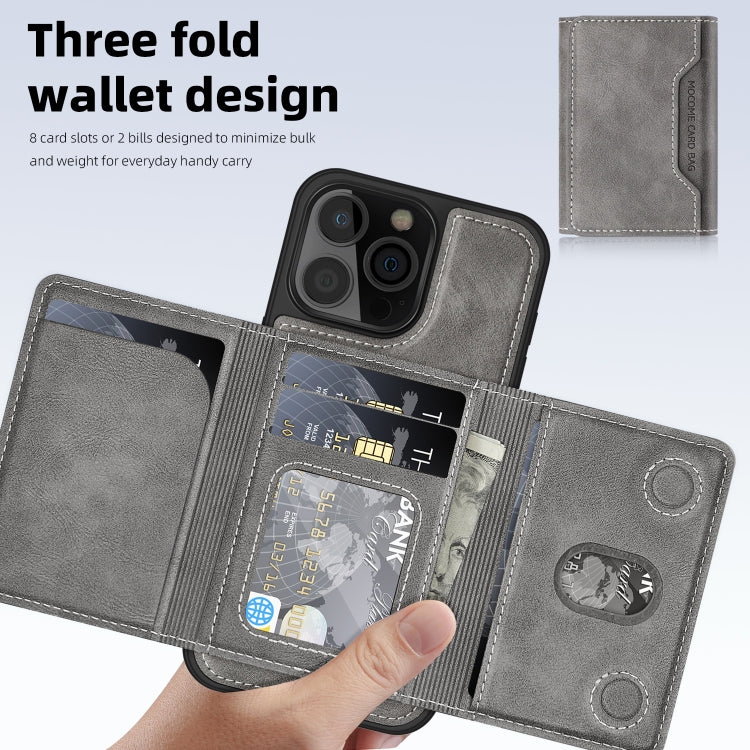For iPhone 15 Shield Multi-functional MagSafe Card Bag Phone Case