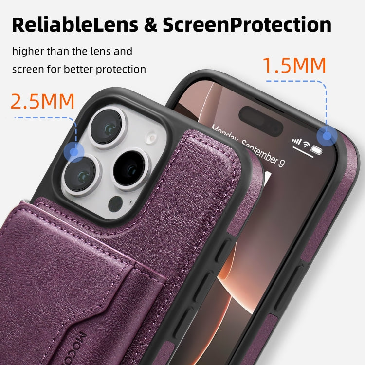 For iPhone 15 Plus Shield Multi-functional MagSafe Card Bag Phone Case
