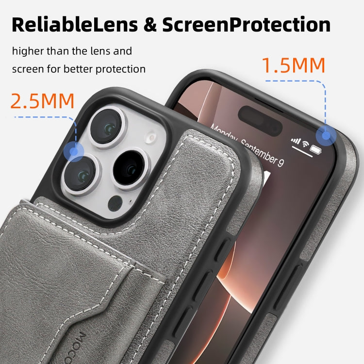 For iPhone 15 Plus Shield Multi-functional MagSafe Card Bag Phone Case