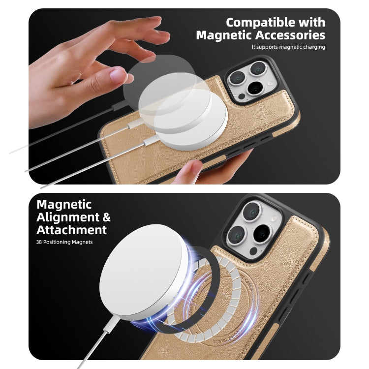 For iPhone 16 Pro Shield Multi-functional MagSafe Card Bag Phone Case