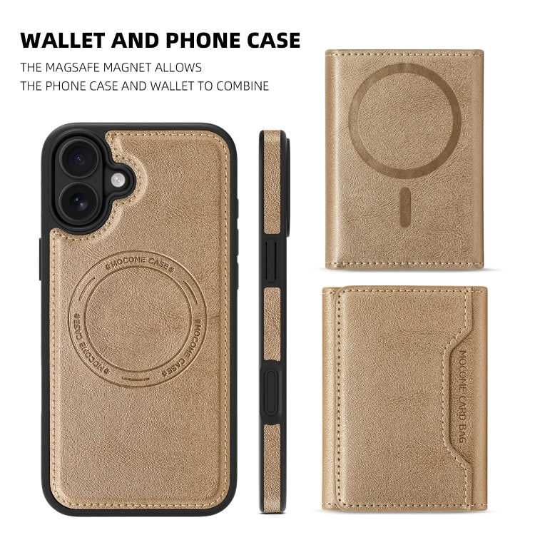 For iPhone 16 Plus Shield Multi-functional MagSafe Card Bag Phone Case
