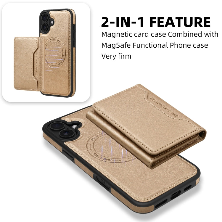 For iPhone 16 Shield Multi-functional MagSafe Card Bag Phone Case