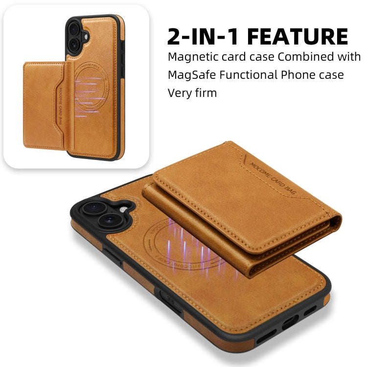 For iPhone 16 Shield Multi-functional MagSafe Card Bag Phone Case
