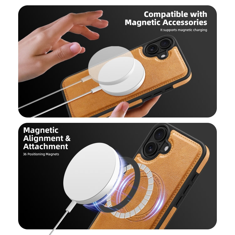For iPhone 16 Shield Multi-functional MagSafe Card Bag Phone Case