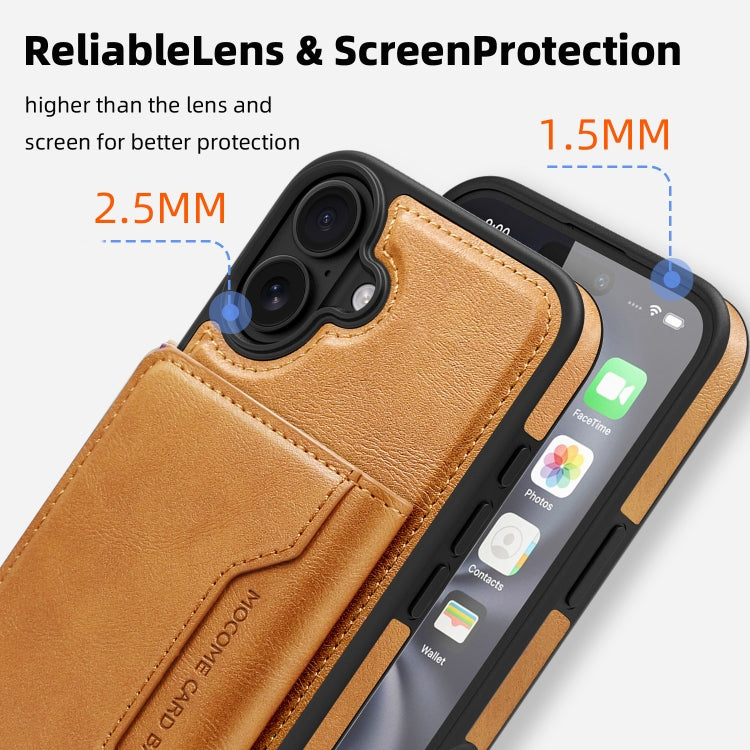 For iPhone 16 Shield Multi-functional MagSafe Card Bag Phone Case