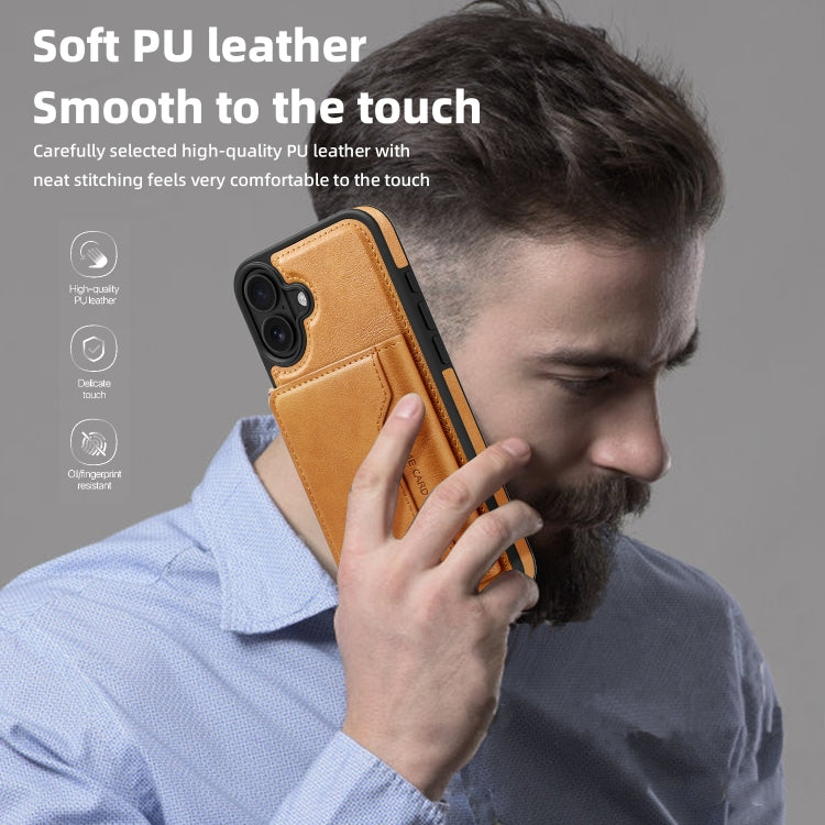 For iPhone 16 Shield Multi-functional MagSafe Card Bag Phone Case