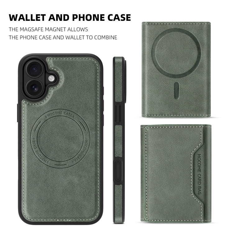For iPhone 16 Shield Multi-functional MagSafe Card Bag Phone Case