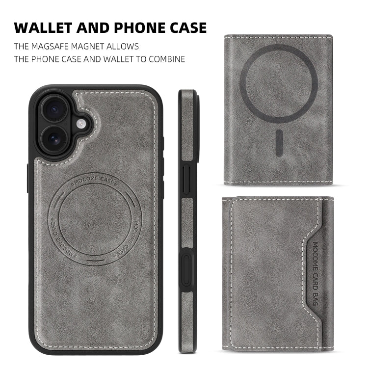 For iPhone 16 Shield Multi-functional MagSafe Card Bag Phone Case