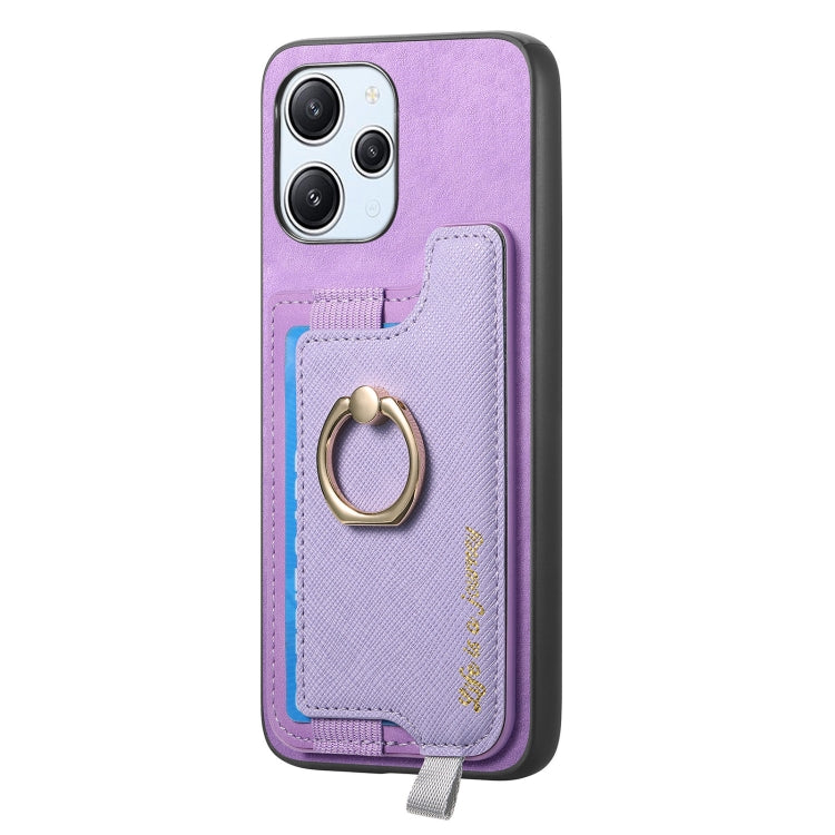 For Xiaomi 14 Pro 5G Retro Magsafe Cross Leather Ring Holder Card Bag Phone Case