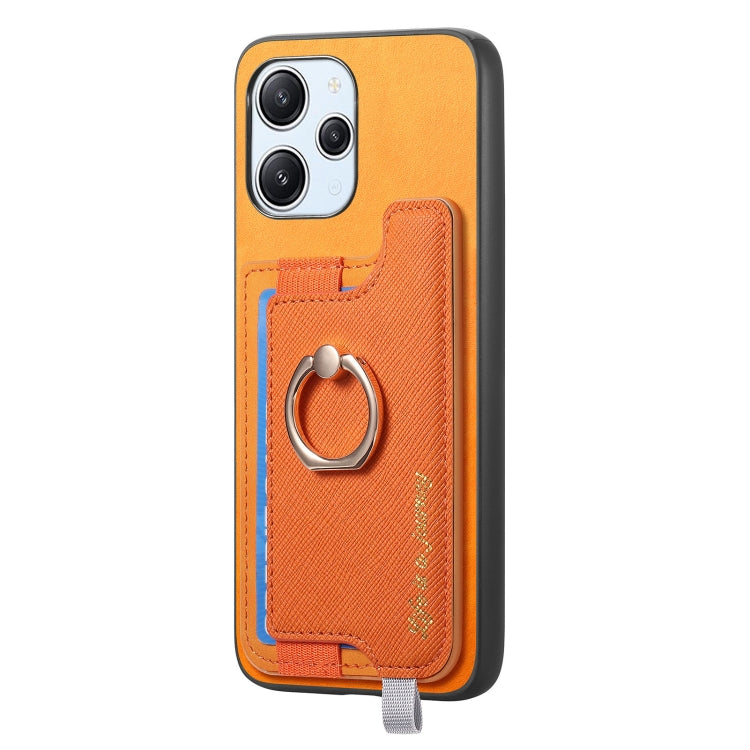 For Xiaomi 14 Retro Magsafe Cross Leather Ring Holder Card Bag Phone Case