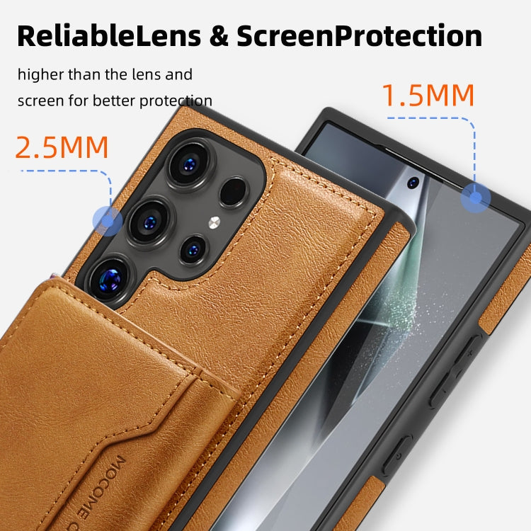For Samsung Galaxy S22 5G Shield Multi-functional MagSafe Card Bag Phone Case