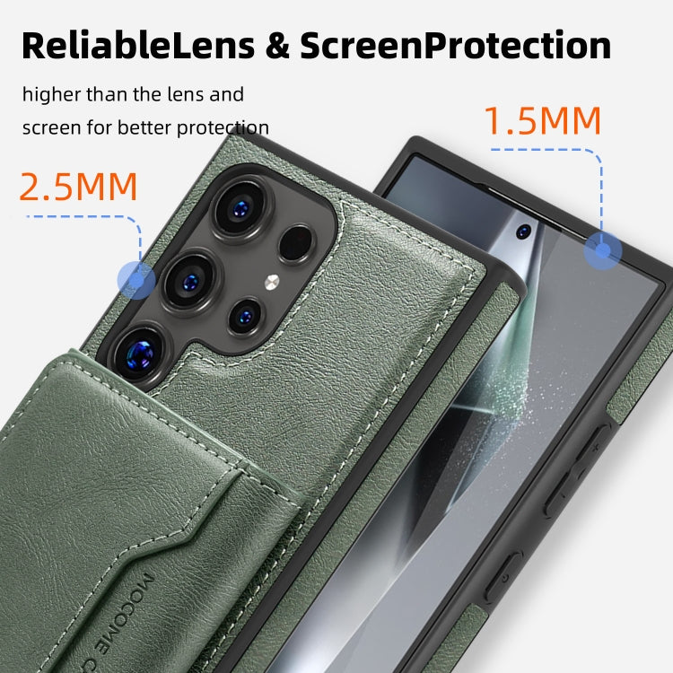 For Samsung Galaxy S22 5G Shield Multi-functional MagSafe Card Bag Phone Case
