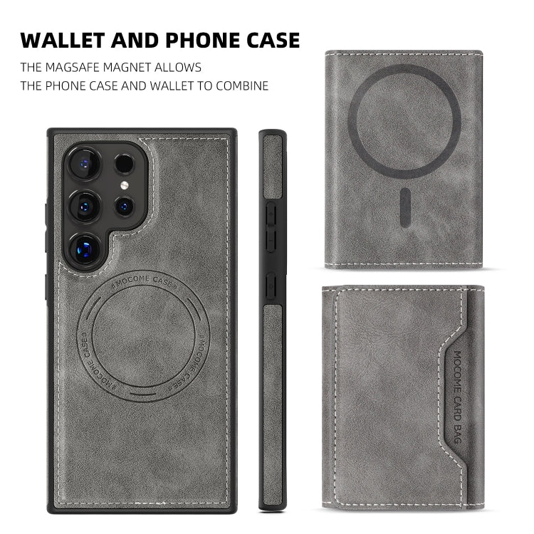For Samsung Galaxy S22+ 5G Shield Multi-functional MagSafe Card Bag Phone Case