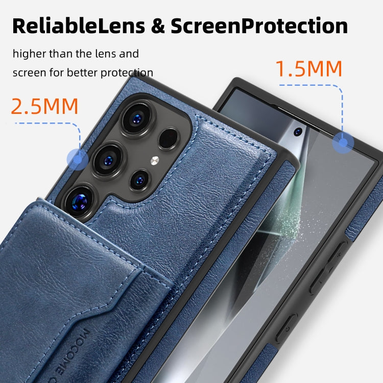 For Samsung Galaxy S22 Ultra 5G Shield Multi-functional MagSafe Card Bag Phone Case
