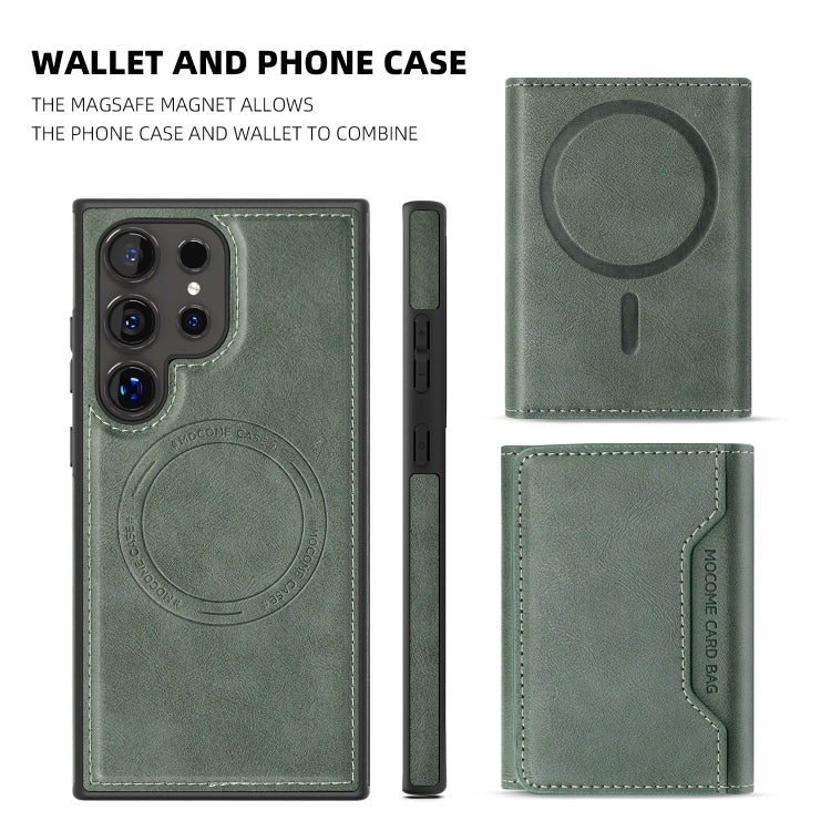 For Samsung Galaxy S22 Ultra 5G Shield Multi-functional MagSafe Card Bag Phone Case