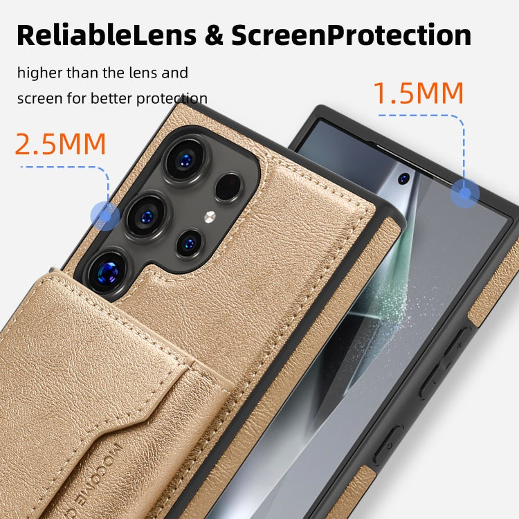 For Samsung Galaxy S23+ 5G Shield Multi-functional MagSafe Card Bag Phone Case