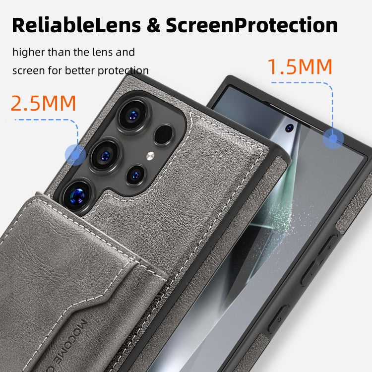 For Samsung Galaxy S23 Ultra 5G Shield Multi-functional MagSafe Card Bag Phone Case