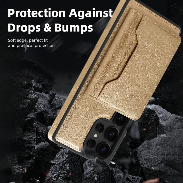 For Samsung Galaxy S25+ 5G Shield Multi-functional MagSafe Card Bag Phone Case