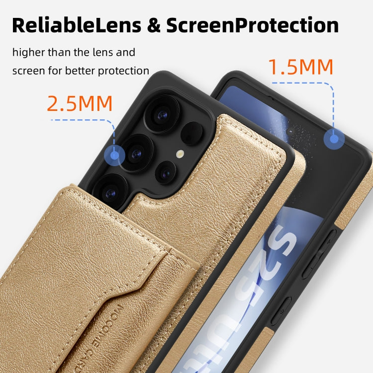 For Samsung Galaxy S25+ 5G Shield Multi-functional MagSafe Card Bag Phone Case