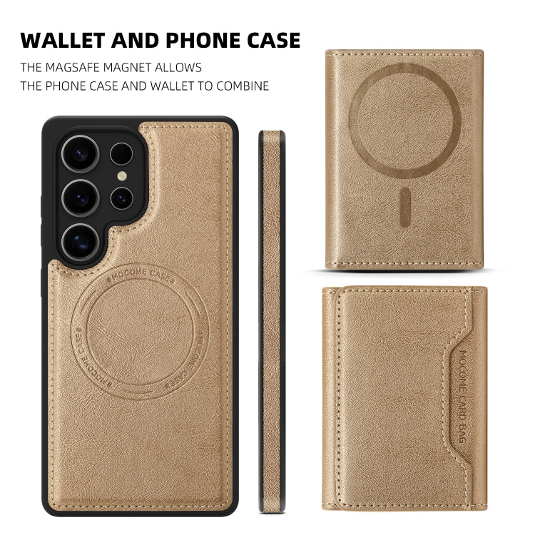 For Samsung Galaxy S25+ 5G Shield Multi-functional MagSafe Card Bag Phone Case