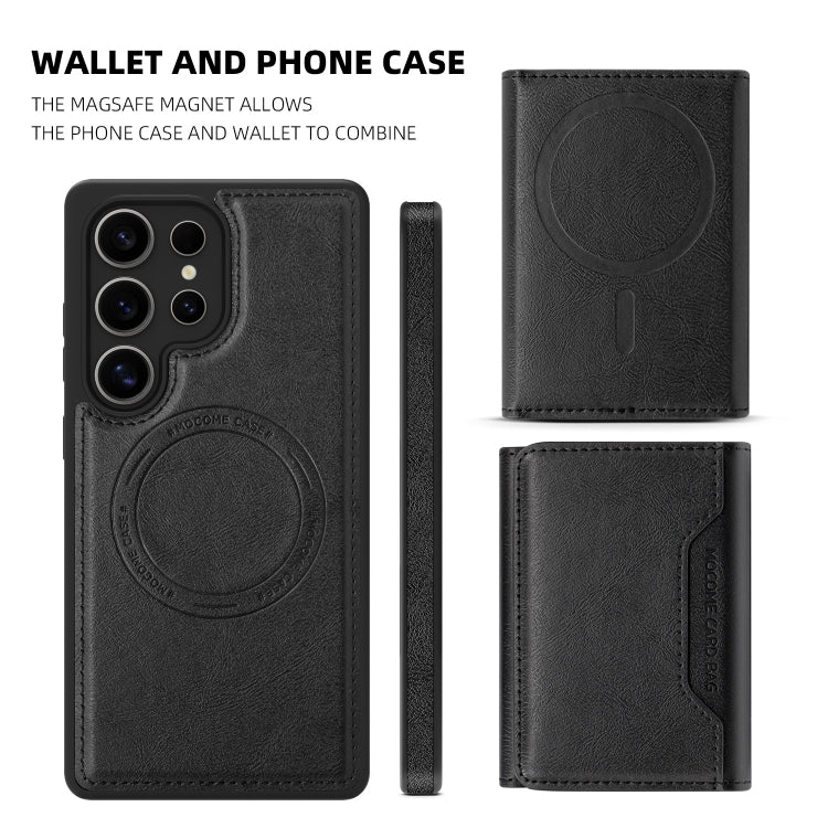 For Samsung Galaxy S25+ 5G Shield Multi-functional MagSafe Card Bag Phone Case