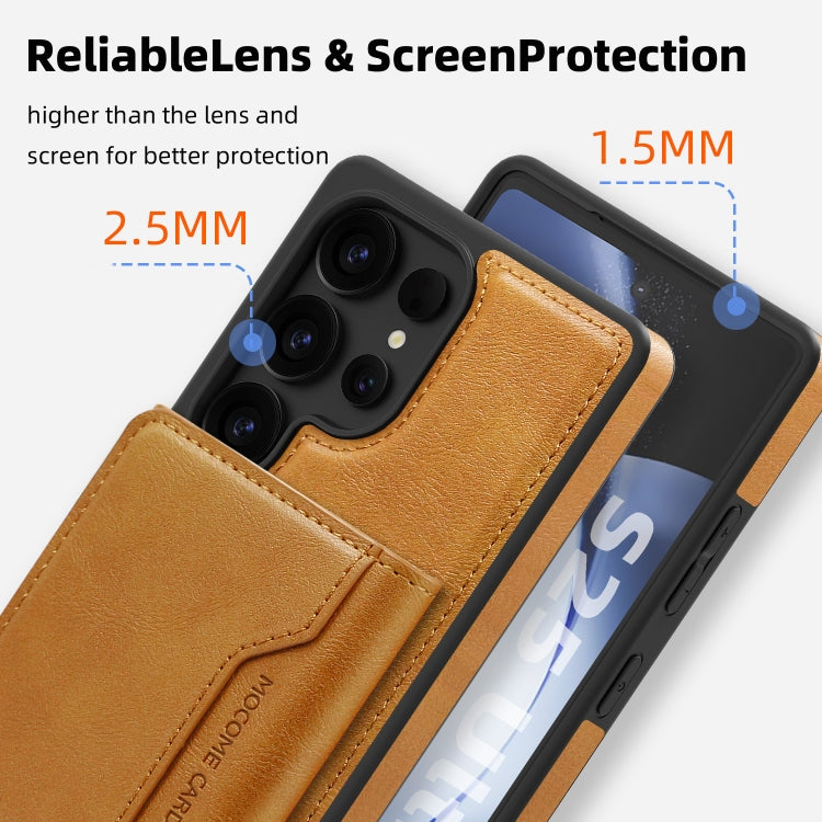 For Samsung Galaxy S25+ 5G Shield Multi-functional MagSafe Card Bag Phone Case