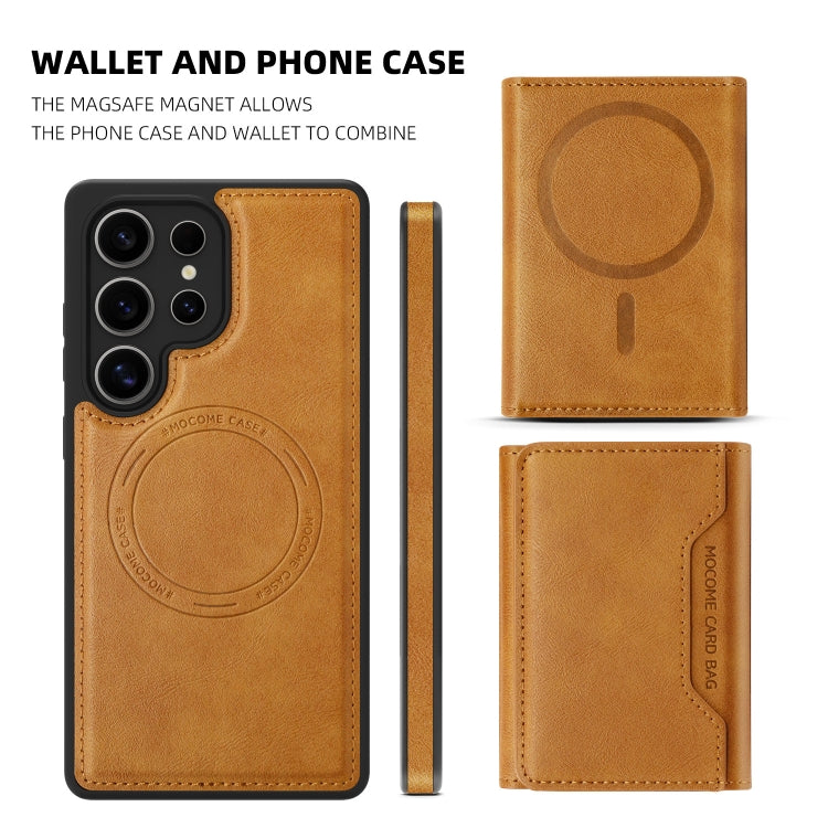 For Samsung Galaxy S25+ 5G Shield Multi-functional MagSafe Card Bag Phone Case