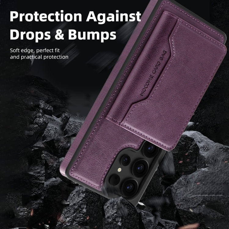 For Samsung Galaxy S25+ 5G Shield Multi-functional MagSafe Card Bag Phone Case