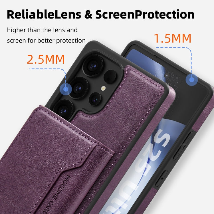 For Samsung Galaxy S25+ 5G Shield Multi-functional MagSafe Card Bag Phone Case