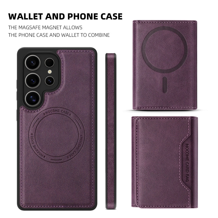 For Samsung Galaxy S25+ 5G Shield Multi-functional MagSafe Card Bag Phone Case