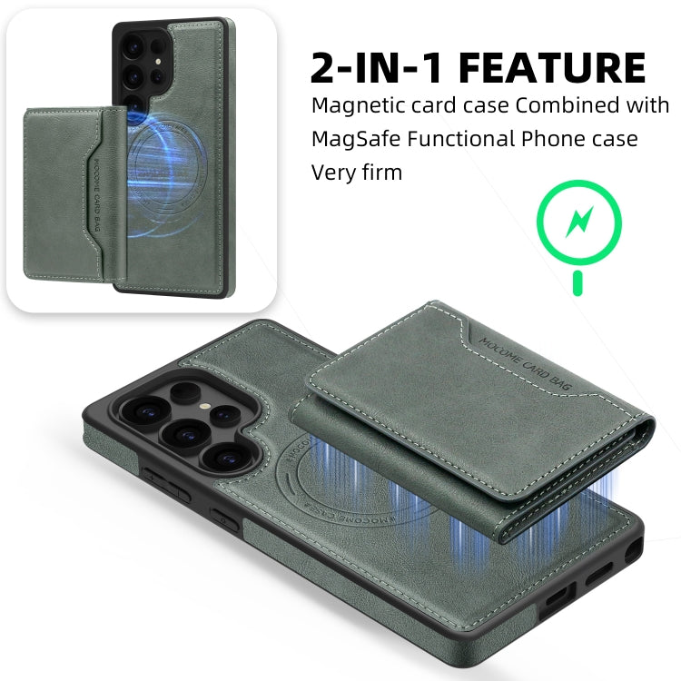 For Samsung Galaxy S25+ 5G Shield Multi-functional MagSafe Card Bag Phone Case