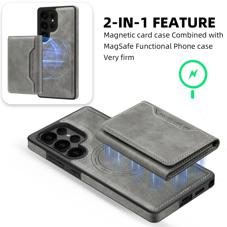 For Samsung Galaxy S25+ 5G Shield Multi-functional MagSafe Card Bag Phone Case
