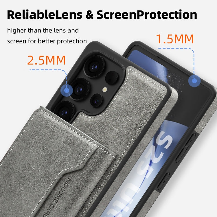 For Samsung Galaxy S25+ 5G Shield Multi-functional MagSafe Card Bag Phone Case