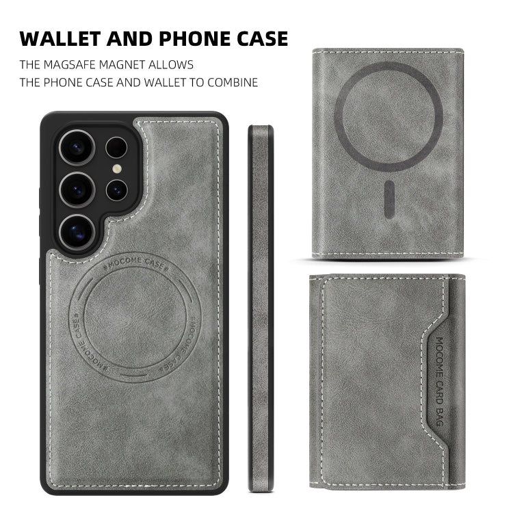 For Samsung Galaxy S25+ 5G Shield Multi-functional MagSafe Card Bag Phone Case