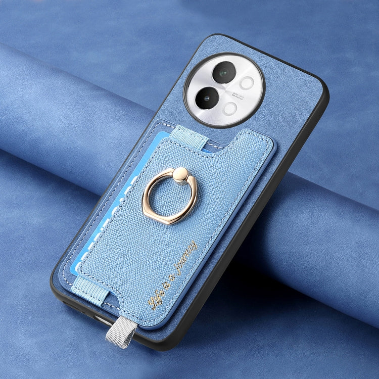 For vivo Y200 / V29e Retro Magsafe Cross Leather Ring Holder Card Bag Phone Case