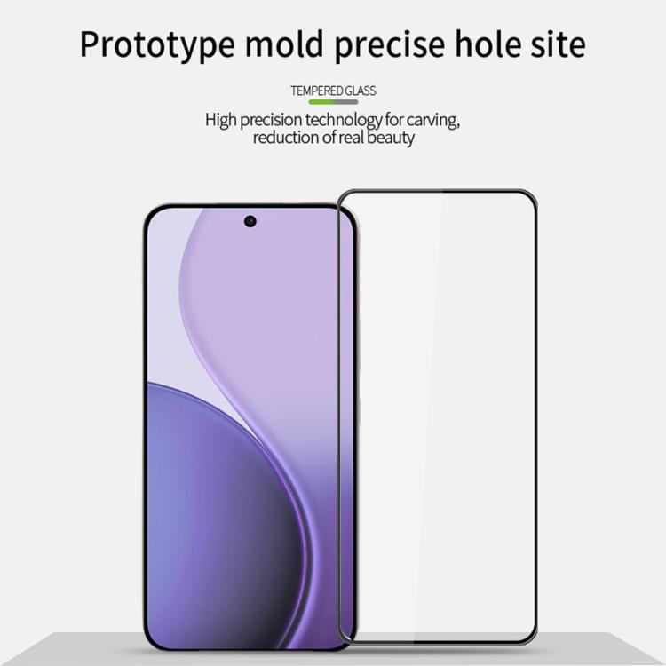 For OPPO Reno14 F PINWUYO 9H 3D Full Screen Explosion-proof Tempered Glass Film - Black