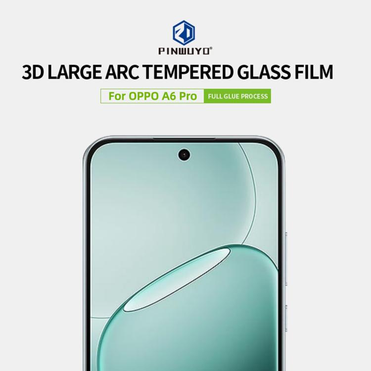 For OPPO A6 Pro 4G / 5G Global PINWUYO 9H 3D Full Screen Explosion-proof Tempered Glass Film - Black