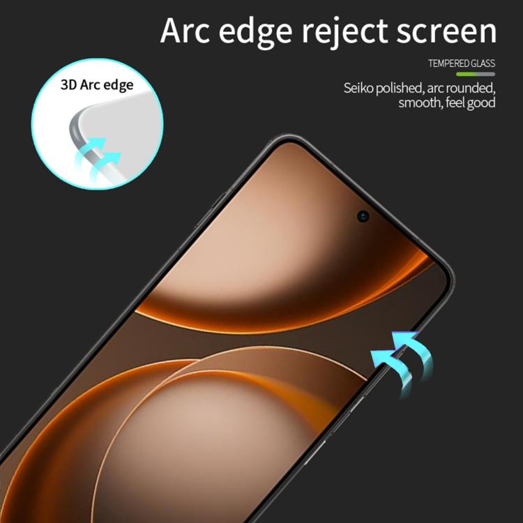 For OPPO Find X9 Ultra PINWUYO 9H 3D Full Screen Explosion-proof Tempered Glass Film - Black