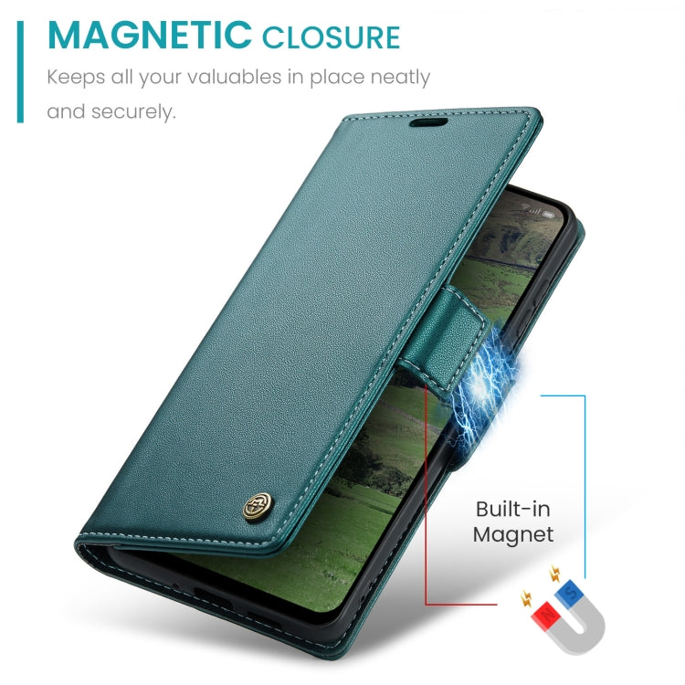 For OPPO Reno12 5G Global CaseMe 023 Butterfly Buckle Litchi Texture RFID Anti-theft Leather Phone Case