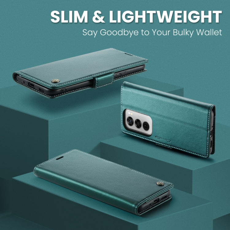 For OPPO Reno12 5G Global CaseMe 023 Butterfly Buckle Litchi Texture RFID Anti-theft Leather Phone Case