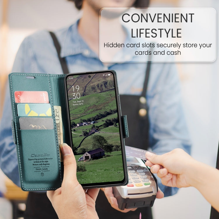 For OPPO Reno12 5G Global CaseMe 023 Butterfly Buckle Litchi Texture RFID Anti-theft Leather Phone Case