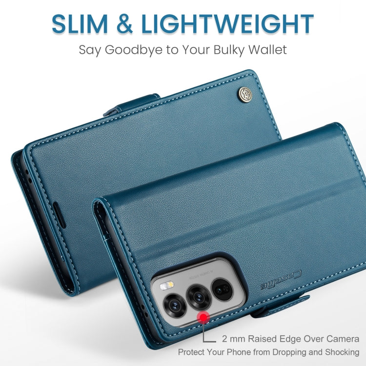 For OPPO Reno12 5G Global CaseMe 023 Butterfly Buckle Litchi Texture RFID Anti-theft Leather Phone Case
