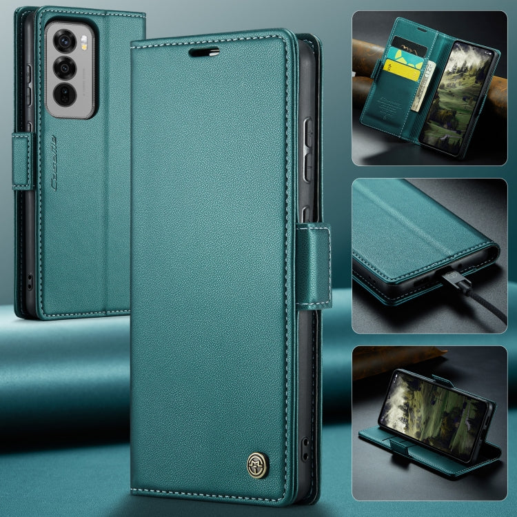 For OPPO Reno12 Pro 5G Global CaseMe 023 Butterfly Buckle Litchi Texture RFID Anti-theft Leather Phone Case