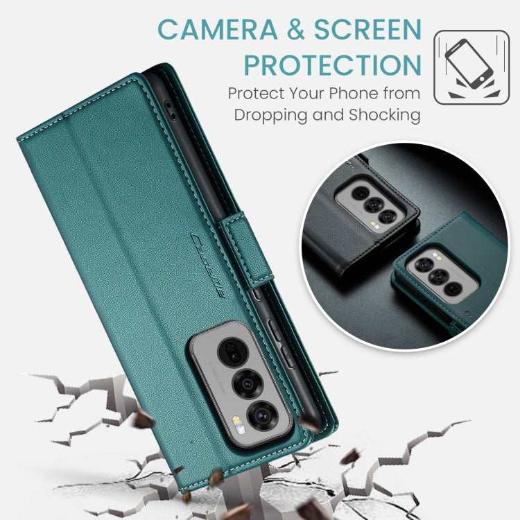 For OPPO Reno12 Pro 5G Global CaseMe 023 Butterfly Buckle Litchi Texture RFID Anti-theft Leather Phone Case