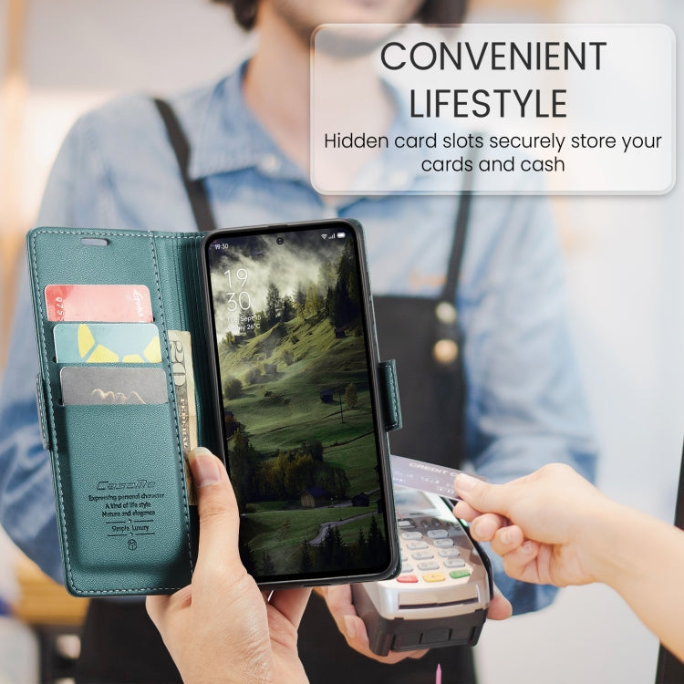 For OPPO Reno12 Pro 5G Global CaseMe 023 Butterfly Buckle Litchi Texture RFID Anti-theft Leather Phone Case