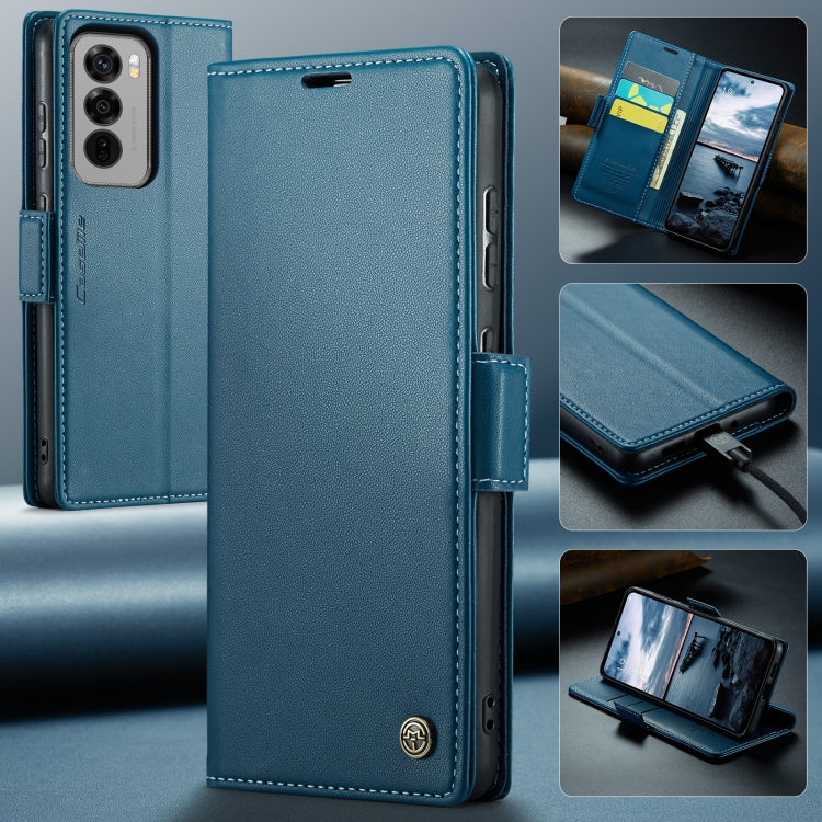 For OPPO Reno12 Pro 5G Global CaseMe 023 Butterfly Buckle Litchi Texture RFID Anti-theft Leather Phone Case