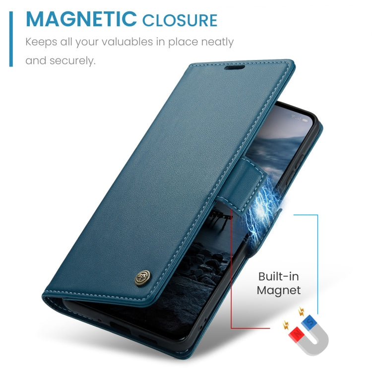 For OPPO Reno12 Pro 5G Global CaseMe 023 Butterfly Buckle Litchi Texture RFID Anti-theft Leather Phone Case